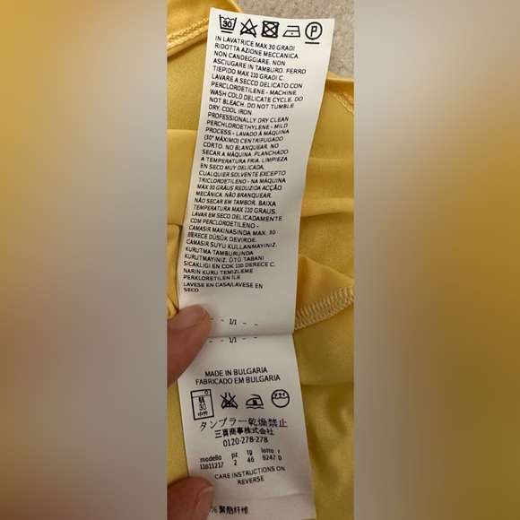 Pennyblack pleated yellow tank top with separate lining - Picture 14 of 14